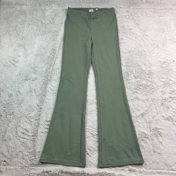 Aritzia Wilfred Flare Pants Candace Womens Size Small Ribbed Stretch Bitter Sage - Picture 6 of 11